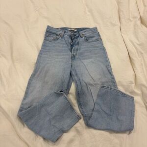 Levi's Ribcage Straight Jeans - Light Wash